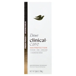 Dove, Clinical + Care, дезодорант-антиперспирант, свежий персик, 74 г (2,6 унции)