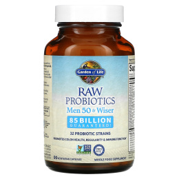 Garden of Life, Сырые пробиотики, для мужчин старше 50, 90 капсул на растительной основе