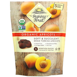 Sunny Fruit, Organic Apricots, 5 Portion Packs, 1.76 oz ( 50 g) Each
