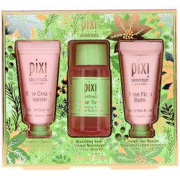 Pixi Beauty, Набор из 3 предметов для ухода за кожей, лучшее из экстрактов розы