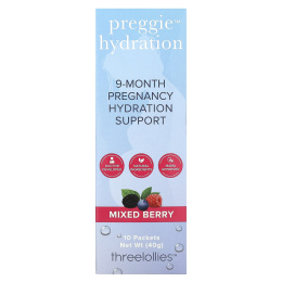 Preggie, Hydration, ягодное ассорти, 10 пакетиков, по 4 г (0,14 унции)