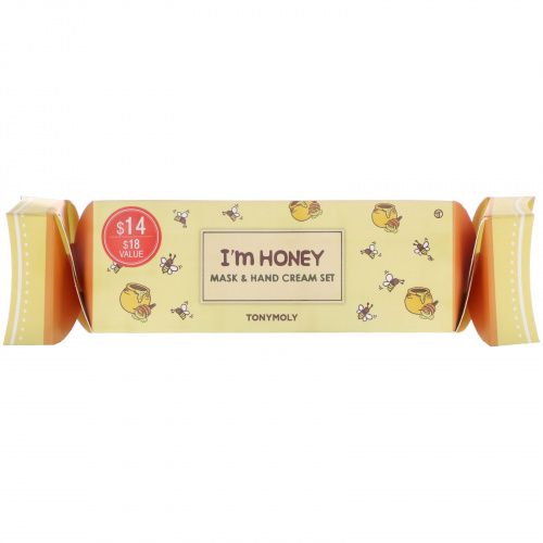 Tony Moly, I'm Honey, Mask & Hand Cream Set, 4 Piece Set