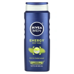 Nivea, Мужской гель для душа 3-в-1, энергия, 500 мл (16,9 жидких унций)