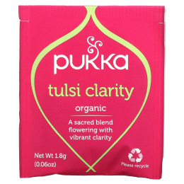 Pukka Herbs, Organic Tulsi Clarity, Caffeine-Free, 20 Herbal Tea Sachets, 1.27 oz (36 g)