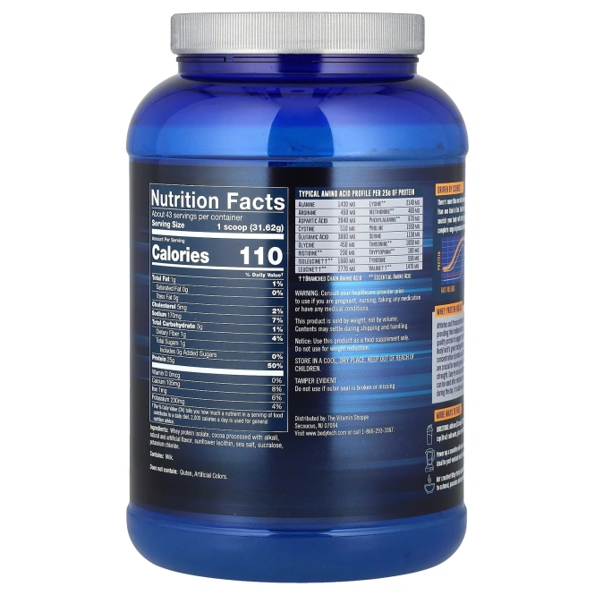 BodyTech, Изолят сывороточного протеина, насыщенный шоколад, 1,36 кг (3 фунта)