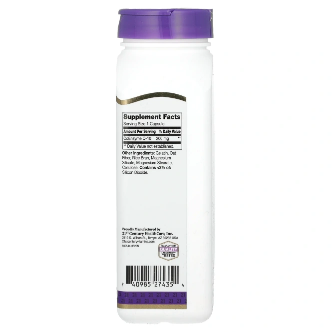21st Century, Коэнзим Q-10, 200 мг, 120 гелевых капсул