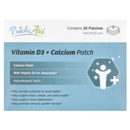 PatchAid, Патчи с витамином D3 и кальцием, 30 шт.