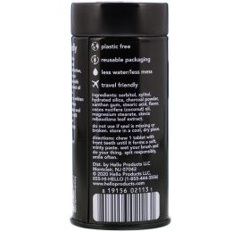 Hello, Таблетки с зубной пастой с активированным углем, свежая мята и кокосовое масло, 60 шт.