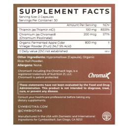 Cymbiotika, яблочный уксус, 60 капсул