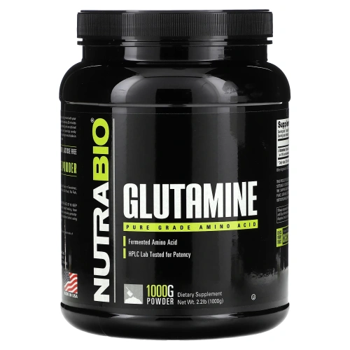 NutraBio, глутамин, чистая аминокислота, 1000 г (2,2 фунта)