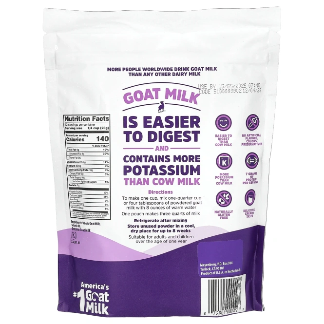 Meyenberg Goat Milk, цельное сухое козье молоко, 340 г (12 унций)