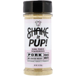 Shake it Pup, Приправы к корму для питомцев, бульон из свинины, 3 унции (85 г)