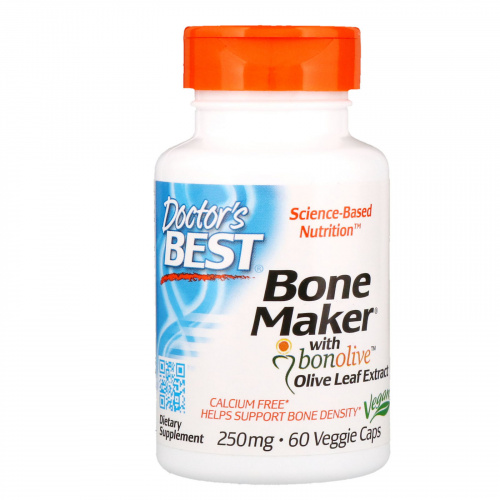 Doctor's Best, Комплекс для укрепления костей с Bonolive, 250 мг, 60 вегетарианских капсул
