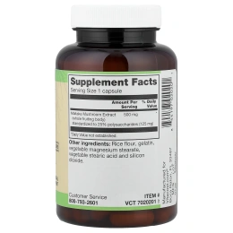 Vitacost, экстракт гриба-барана, 500 мг, 100 капсул
