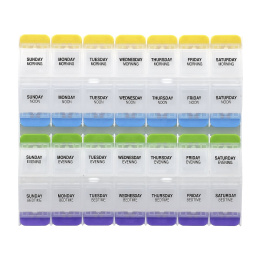 Ezy Dose, ежедневный ежедневник, 4 раза в день, с кнопкой, 2 шт., размер XL, 1 шт.