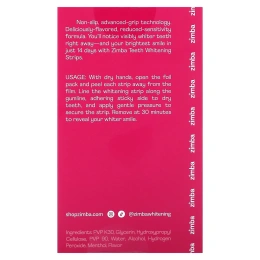 Zimba, полоски для отбеливания зубов, клубника, 14 шт.