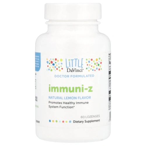 Little DaVinci, Immuni-Z, добавка для укрепления иммунитета, со вкусом натурального лимона, 60 пастилок