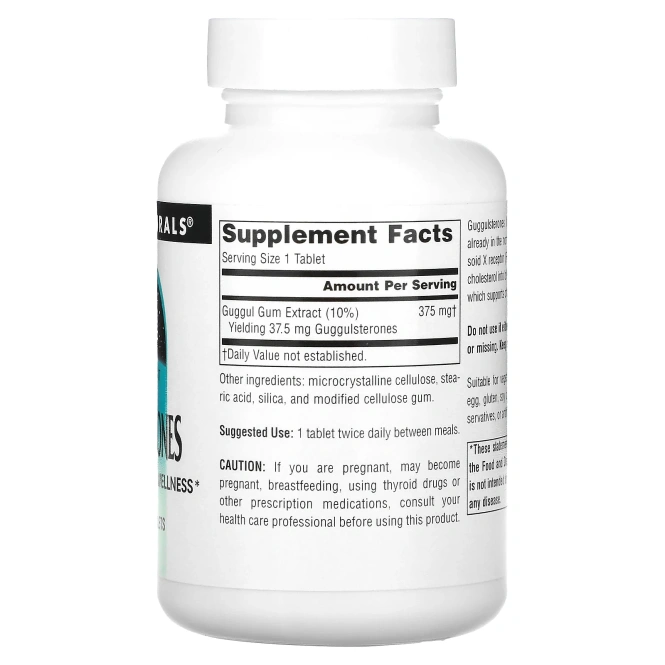 Source Naturals, Гуггулстероны, 37,5 мг, 120 таблеток
