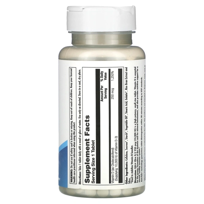 KAL, Ultra D-3, 250 мкг (10 000 МЕ), 120 таблеток