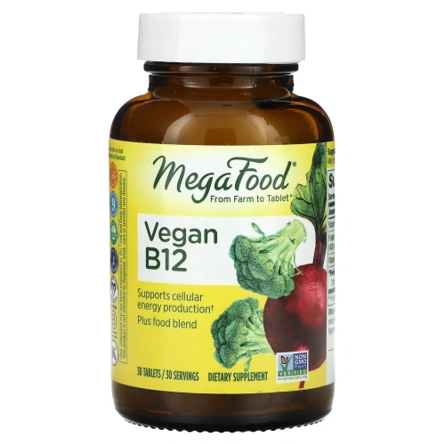 MegaFood, Веган B12, 30 таблеток