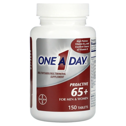 One-A-Day, Proactive 65+, мультивитаминная / мультиминеральная добавка, для мужчин и женщин, 150 таблеток