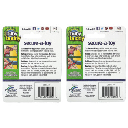 Baby Buddy, Secure-A-Toy, для детей от 4 месяцев, фиолетовый/сиреневый и розовый/серый, 4 полоски