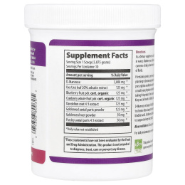 Vibrant Health, Мочевыводящие пути Vibrance, D-манноза, 5000 мг, версия 1.1, 2,28 унц. (64,55 г)