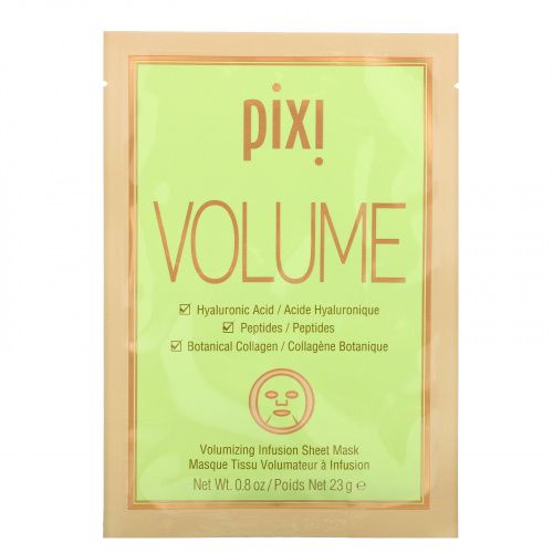Pixi Beauty, Skintreats, Volume, Volumizing Infusion  Sheet Mask, 3 Sheets, 0.80 oz (23 g) Each