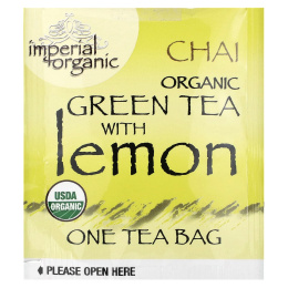 Uncle Lee's Tea, Imperial Organic, зеленый чай с лимоном, 18 чайных пакетиков, 32,4 г (1,14 унции)