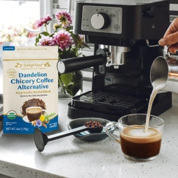 DelighTeas, аюрведическая травяная смесь, одуванчик и цикорий, альтернатива кофе, без кофеина, 170 г (6 унций)