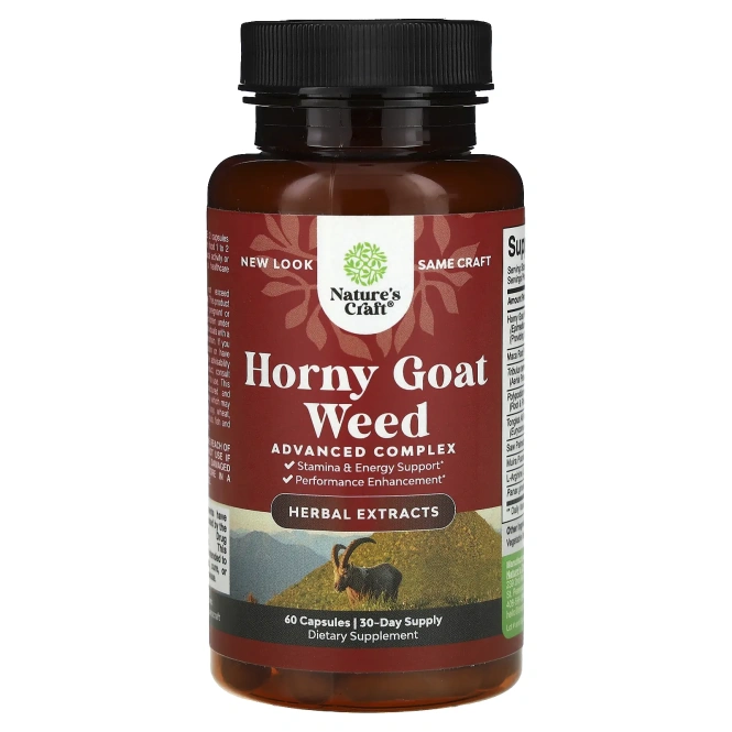 Nature's Craft, Horny Goat Weed, 500 мг, 60 капсул