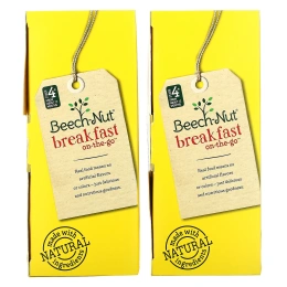 Beech-Nut, Breakfast, Stage 4, йогурт, банан и ягодное ассорти, 12 пакетиков, 99 г (3,5 унции)