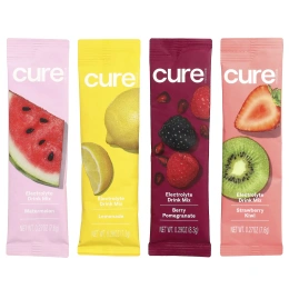 Cure Hydration, Смесь для приготовления напитков с электролитами, набор с различными добавками, 8 пакетиков, 62 г (2 унции)