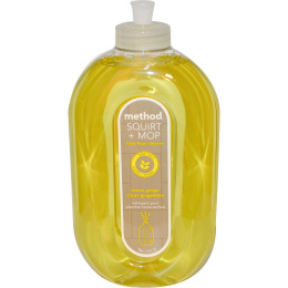 Method, Squirt + MOP, «Сбрызни и протри», средство для очистки твердых поверхностей, лимонный имбирь, 25 жидких унций (739 мл)