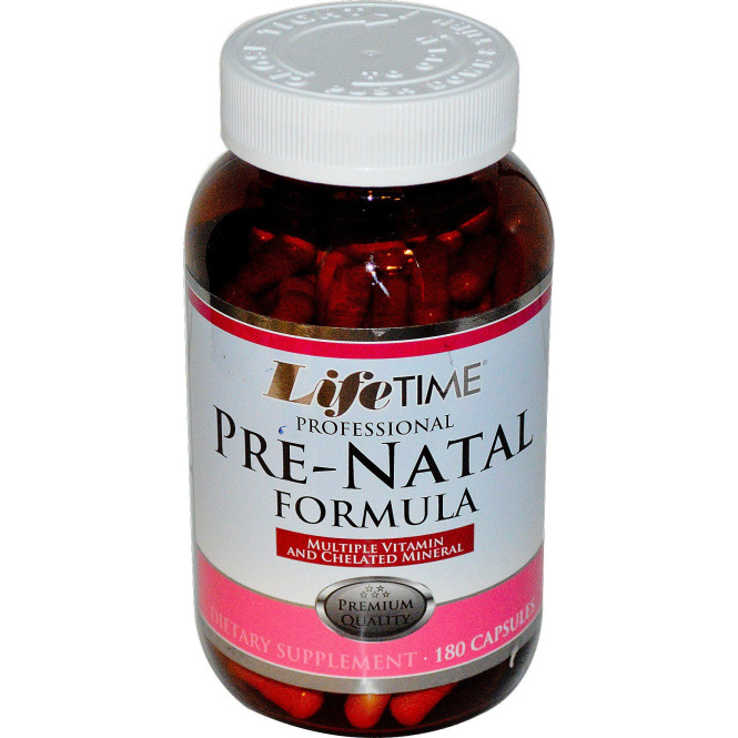 LifeTime Vitamins, Профессиональная пренатальная формула, 180 капсул