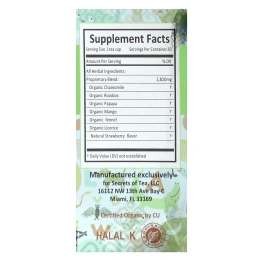 Secrets of Tea, Organic Kids Magic Tea™, фрукты, без кофеина, 20 неотбеленных чайных пакетиков, 40 г (1,4 унции)