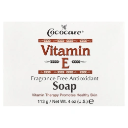 Cococare, Мыло с витамином Е, без запаха, антиоксидантное, 4 унции (113 г)