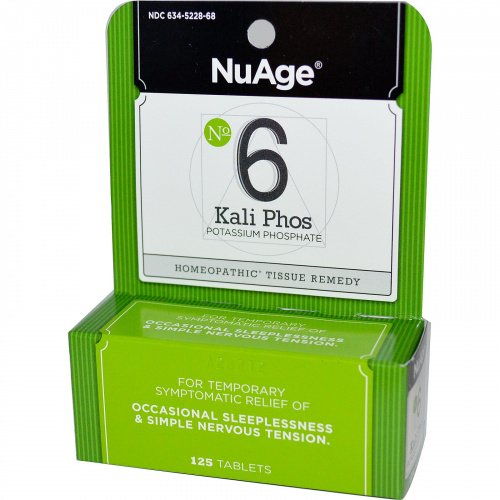Hyland's Naturals, NuAge, № 6 Kali Phos (фосфат калия), 125 таблеток