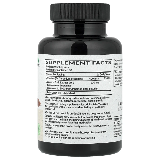 Futurebiotics, корица с пиколинат хрома, 120 вегетарианских капсул
