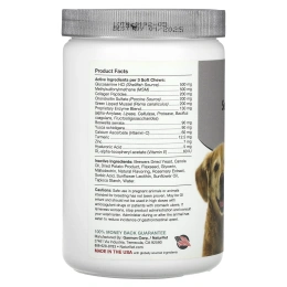 NaturVet, Senior, улучшенная формула для здоровья суставов, с коллагеном и куркумой, для собак, 120 мягких жевательных таблеток, 360 г (12,6 унции)