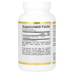 California Gold Nutrition, Oligopin, экстракт коры французской приморской сосны, полифенольный антиоксидант, 100 мг, 180 растительных капсул