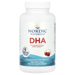 Nordic Naturals, DHA, Клубника, 500 мг, 180 мягких шариков