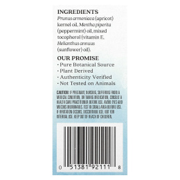 Aura Cacia, Смесь эфирного масла, успокаивающий роликовый аппликатор, мята, 0,31 жидких унции (9,2 мл)