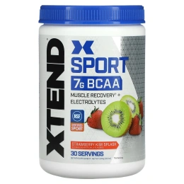 Xtend, Sport, 7 г аминокислот с разветвленной цепью (BCAA), со вкусом клубники и киви, 345 г (12,2 унции)