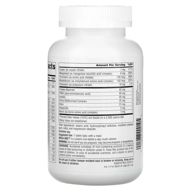 Source Naturals, Mega-One, Высокоэффективные мультивитамины и минералы, 180 таблеток