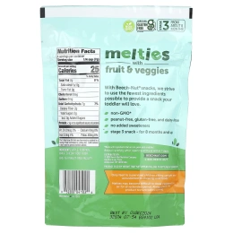 Beech-Nut, Melties с фруктами и овощами, от 8 месяцев, яблоко и тыква, 28 г (1 унция)