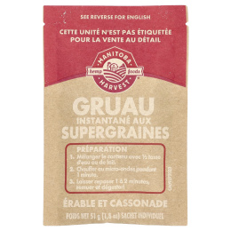 Manitoba Harvest, Овсянка быстрого приготовления, кленовый сироп и коричневый сахар, 5 пакетиков по 51 г (1,8 унции)