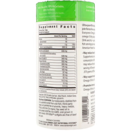 Rainbow Light, Омега-3 рыбий жир и льняное масло для всех, 60 капсул