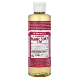 Dr. Bronner's, кастильское волшебное мыло 18 в 1, розовое, 237 мл (8 жидк. унций)