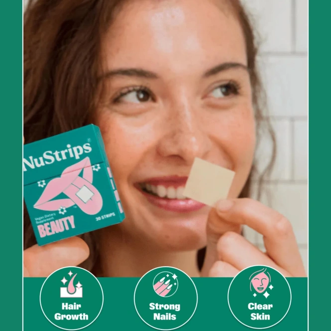 NuStrips, Beauty In A Strip™, сладкая клубника, 30 полосок